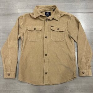 Buffalo David Bitton Corduroy Jeremias Shacket Mens Medium Tan Shirt Jacket